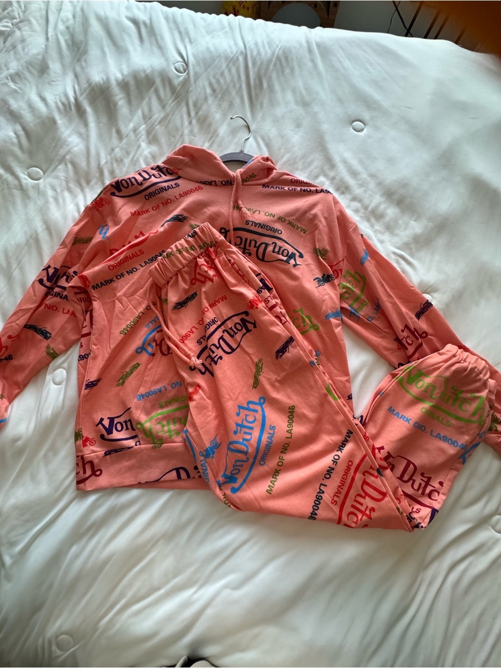 Von Dutch Logo Hoodie & Jogger Set